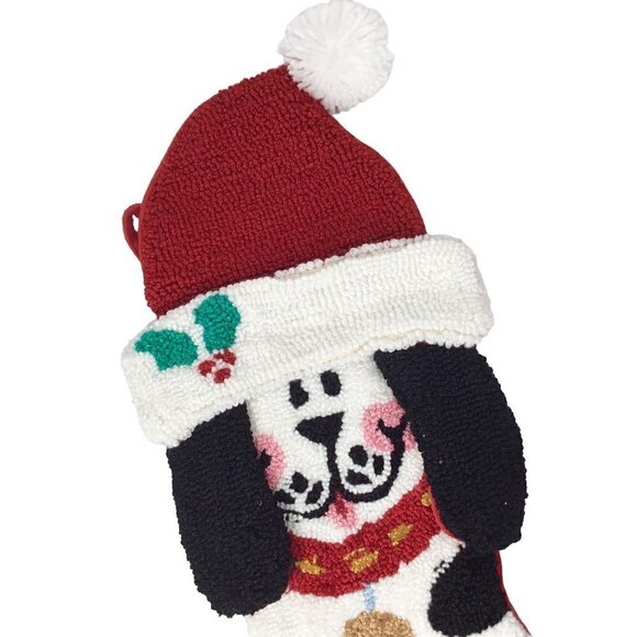 Rug Hook Hooked Dalmatian Dog Puppy Christmas Stocking 3D Latch Hook Plush - Picture 2 of 8